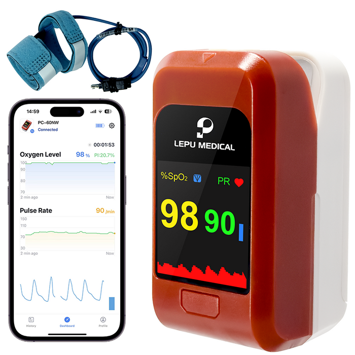Lepu PC-60NW Fingertip Pulse Oximeter Digital Color OLED for Neonates Adults