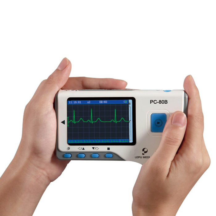 Lepu PC-80B Portable ECG Monitor Handheld EKG Machine Heart Rate Monitor for Android iPhone Daily Home Use