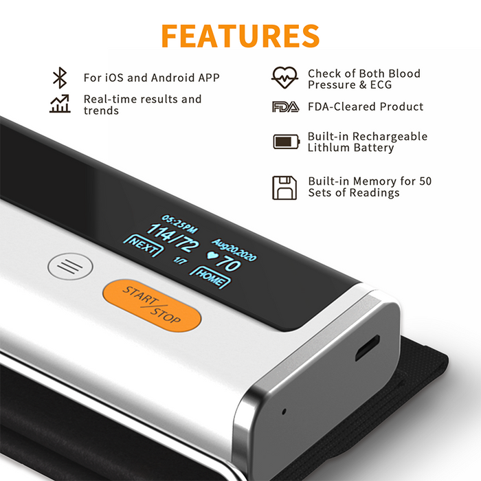 LEPU BP2 Advanced Wireless Upper Arm Blood Pressure and ECG Monitor