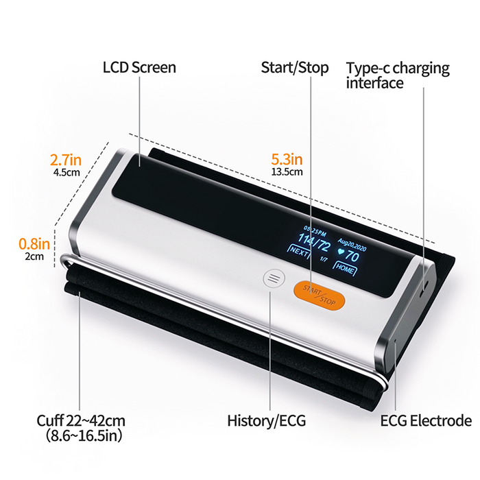 LEPU BP2 Advanced Wireless Upper Arm Blood Pressure and ECG Monitor